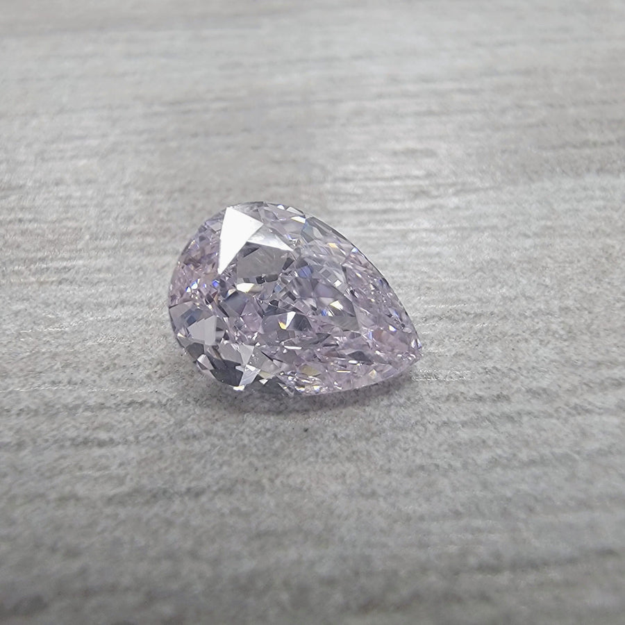 0.58ct Very Light Pink Pear Diamond VS1 GIA