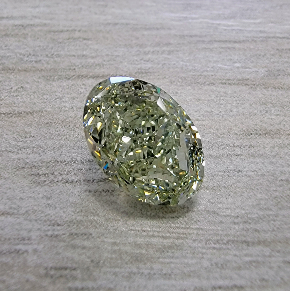 2.03ct Fancy Grayish Yellowish Green Oval Diamond VS2 GIA