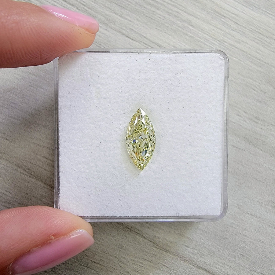 2.07ct Light Yellow Marquise Diamond VS2 GIA