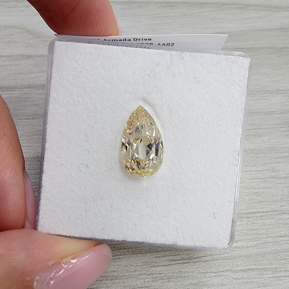 2.50ct Light Brown Pear Diamond SI1 GIA