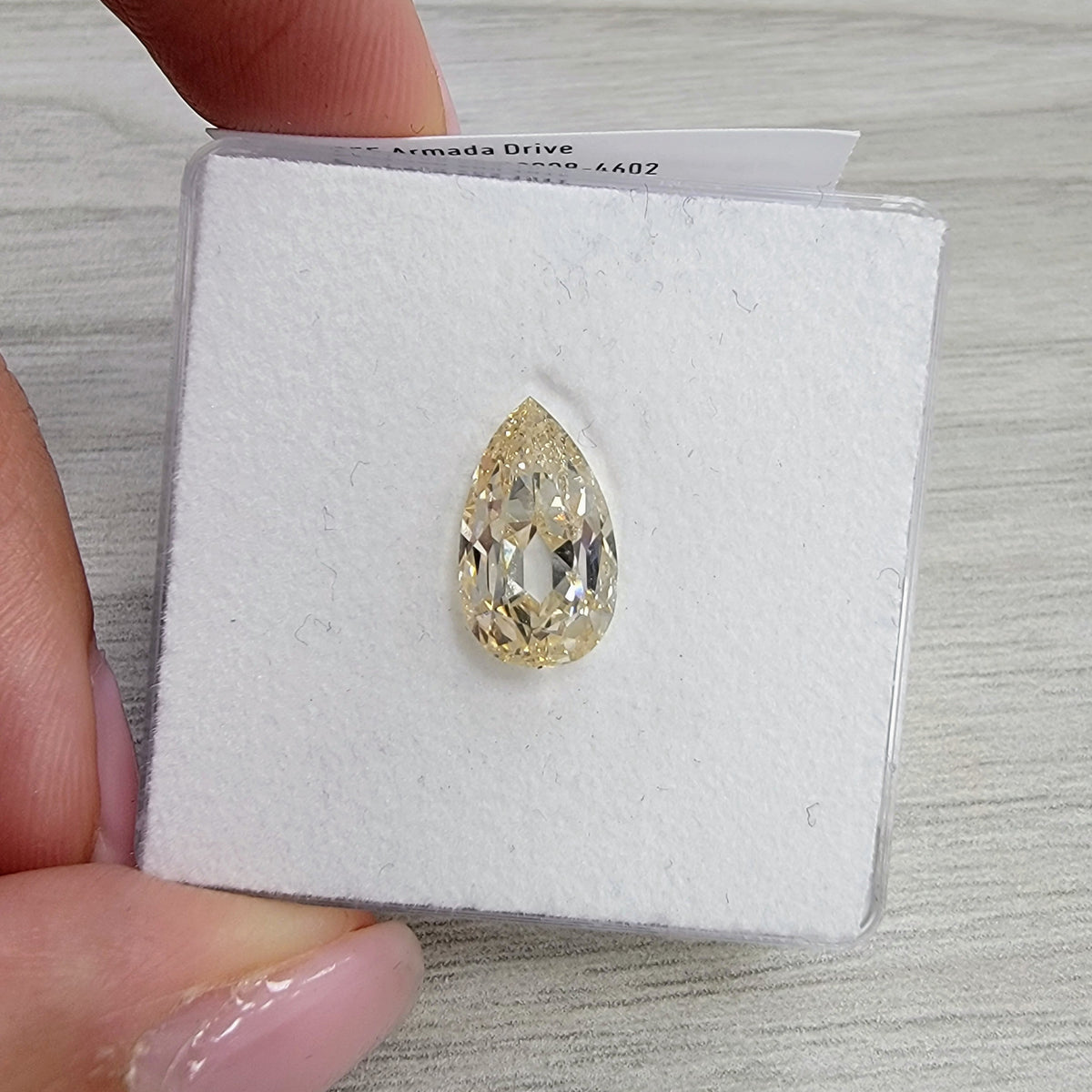 2.50ct Light Brown Pear Diamond SI1 GIA