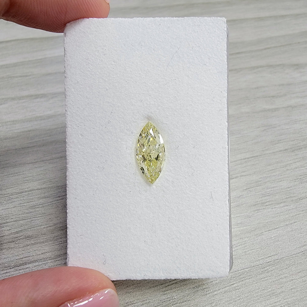 2.01ct Light Yellow Marquise Diamond VS2 GIA