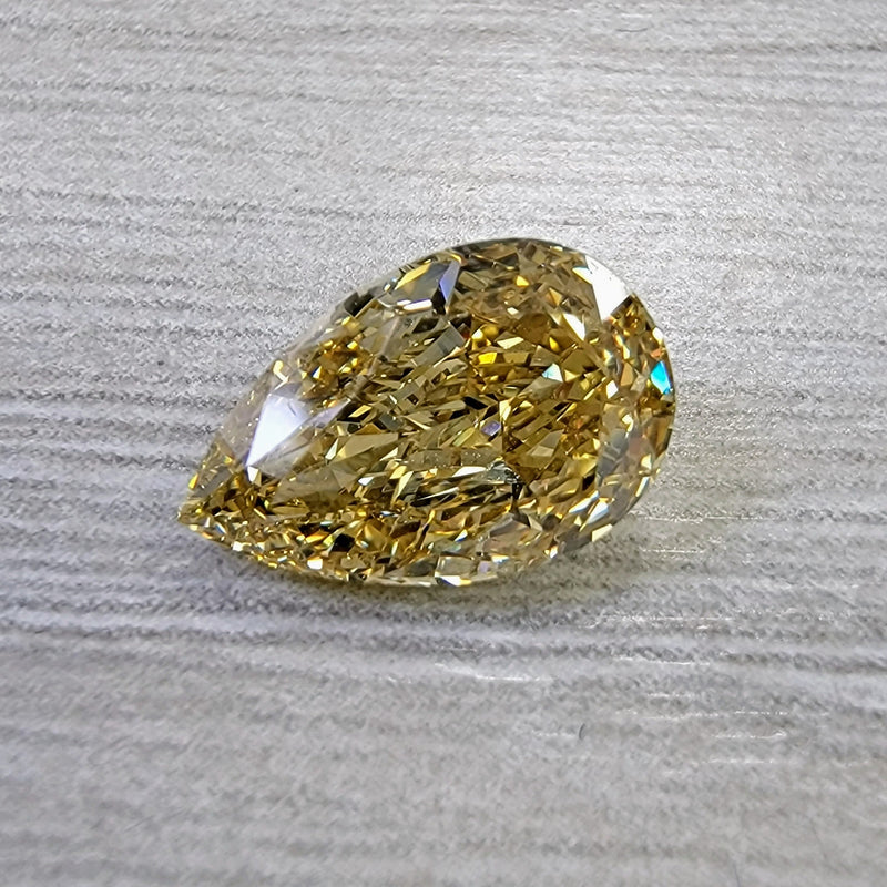 2.04ct Fancy Brownish Yellow Pear Diamond VS1 GIA