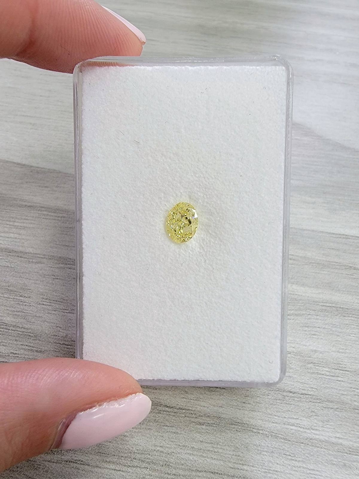 1.09ct Fancy Yellow Oval Diamond VS2 GIA