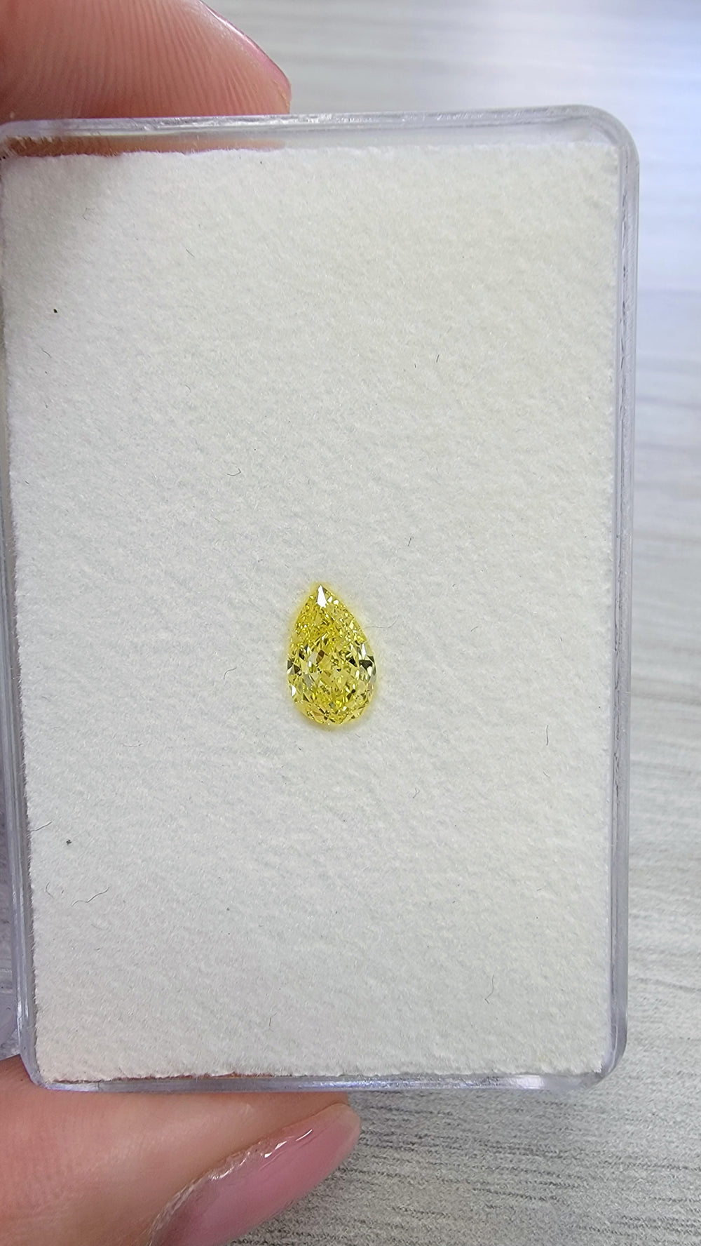 1.00ct Fancy Intense Yellow Pear Diamond SI1 GIA