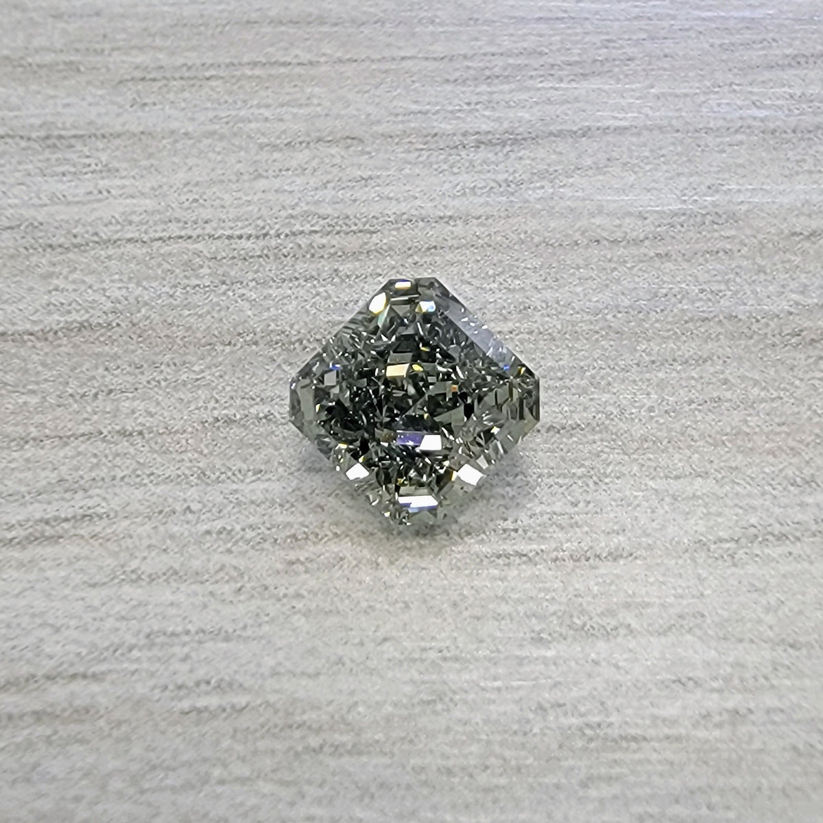 1.44ct Fancy Green-Gray Square Radiant Diamond SI1 GIA