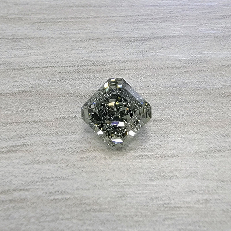 1.44ct Fancy Green-Gray Square Radiant Diamond SI1 GIA