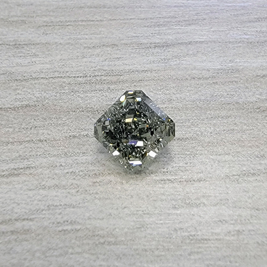 1.44ct Fancy Green-Gray Square Radiant Diamond SI1 GIA