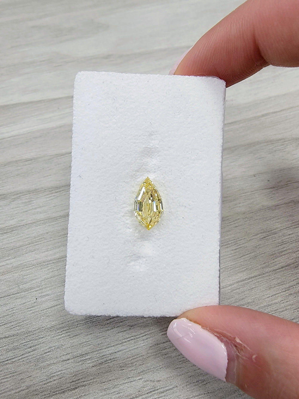 2.21ct Fancy Yellow Step Cut Kite Diamond VVS2 GIA