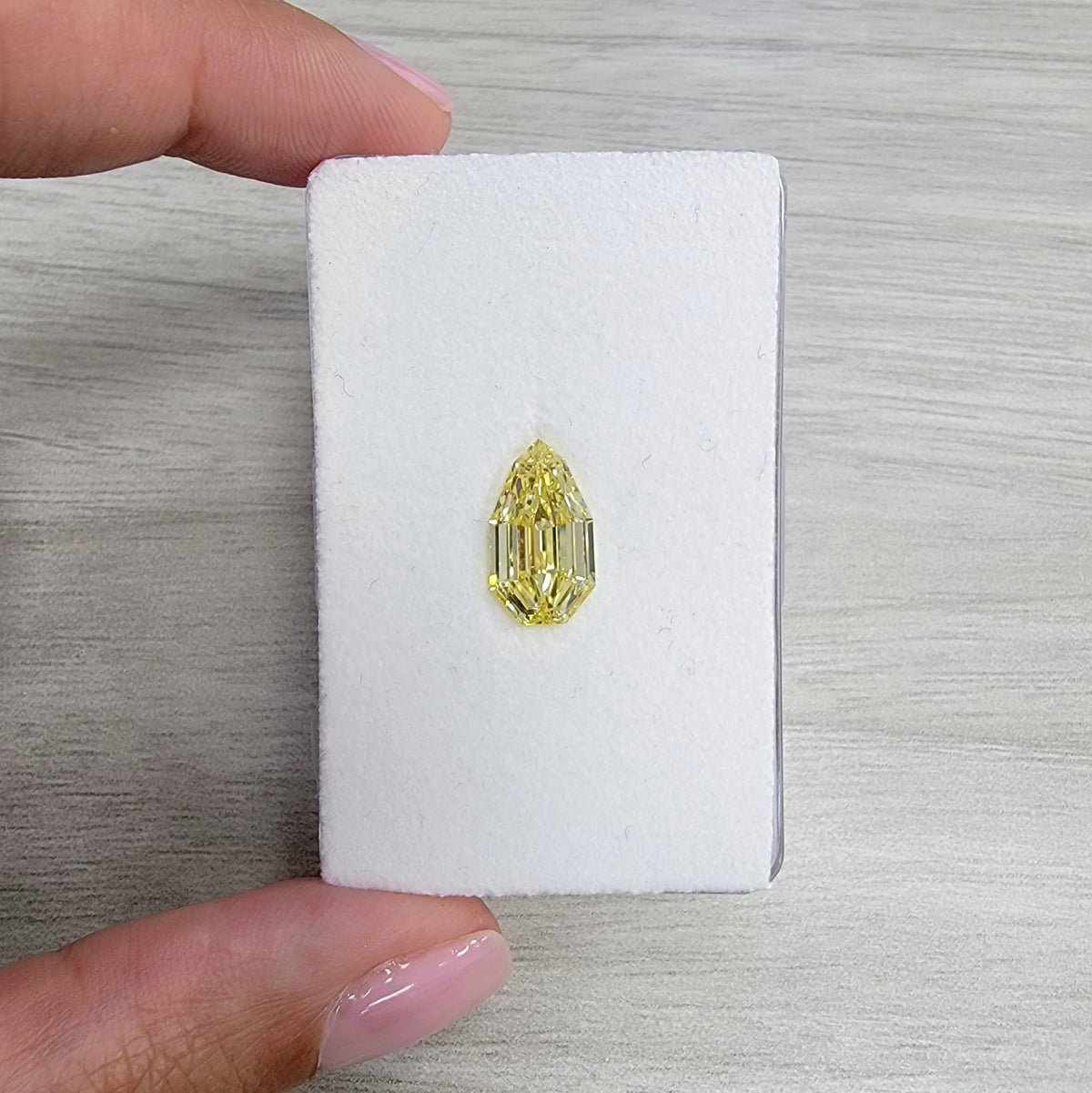 3.04ct Fancy Yellow Step-Cut Pear Diamond VVS2 GIA