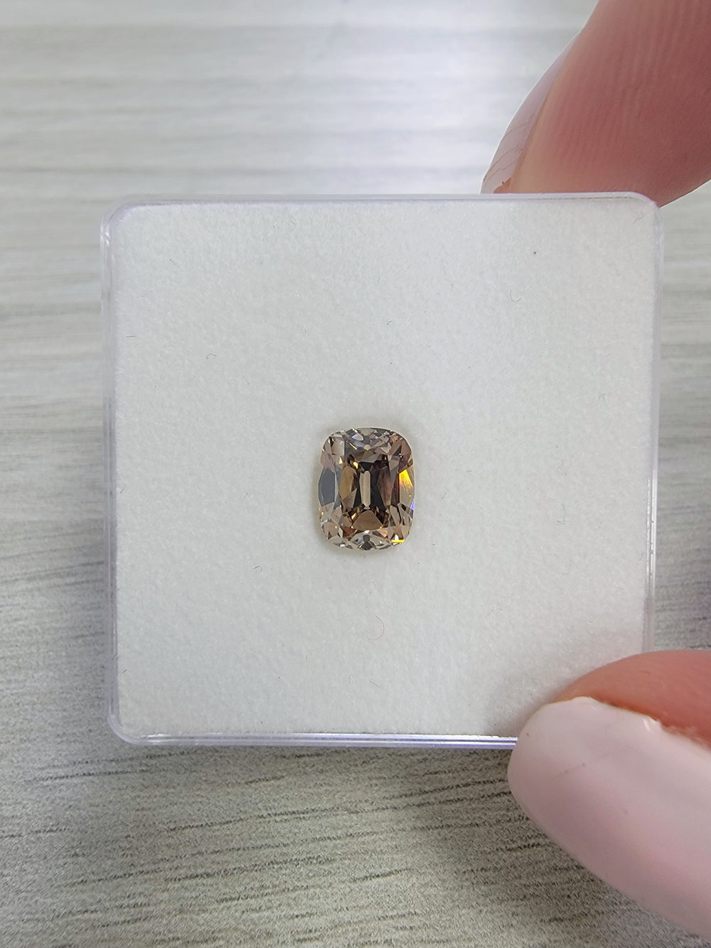 1.58ct Champagne Brown Old Mine Cushion Diamond VS1