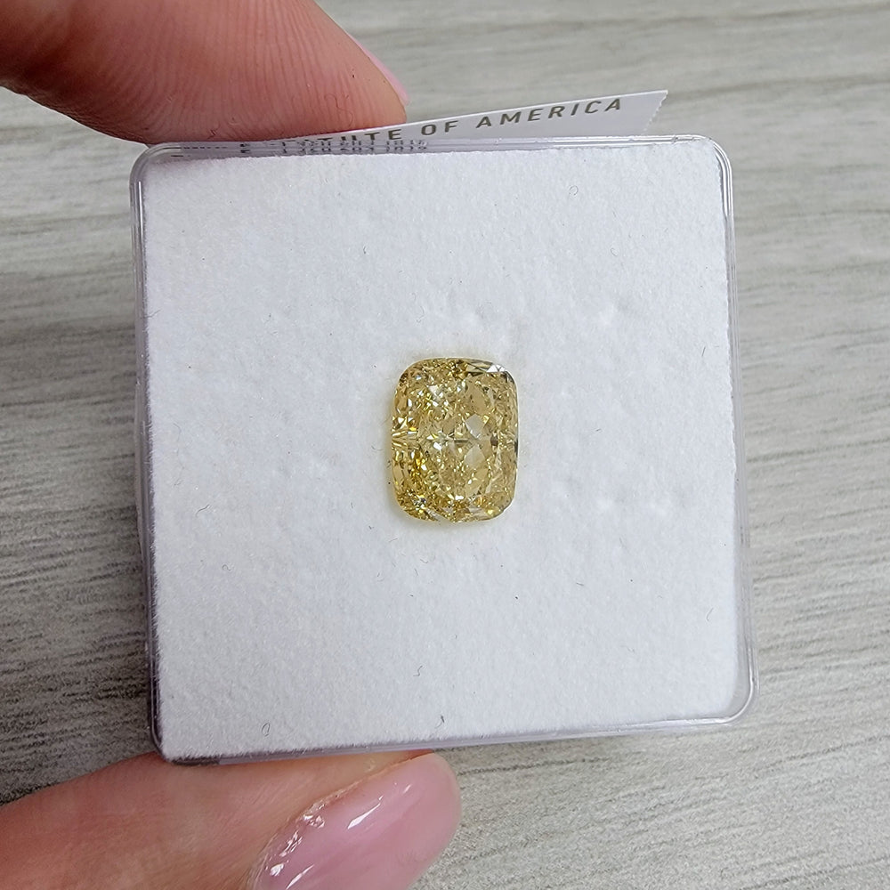 3.04ct Fancy Brown-Yellow Cushion Diamond VS2 GIA