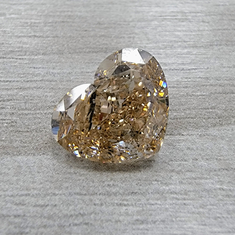 4.00ct Fancy Yellow-Brown Heart Diamond SI1 GIA