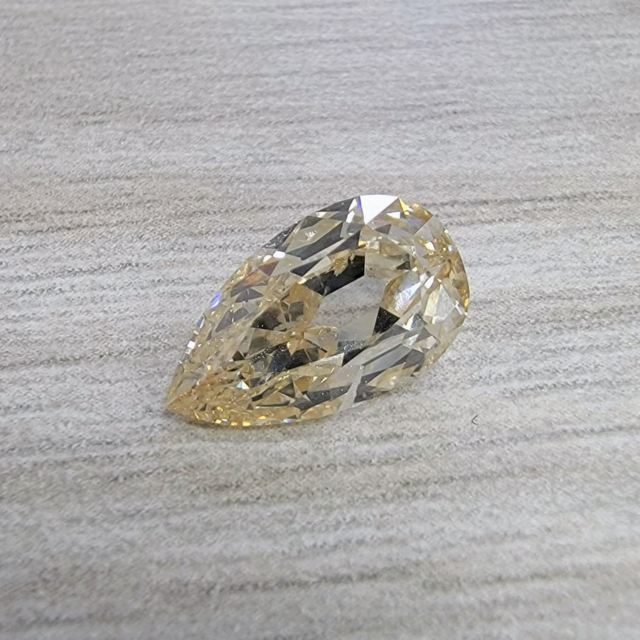 2.50ct Light Brown Pear Diamond SI1 GIA