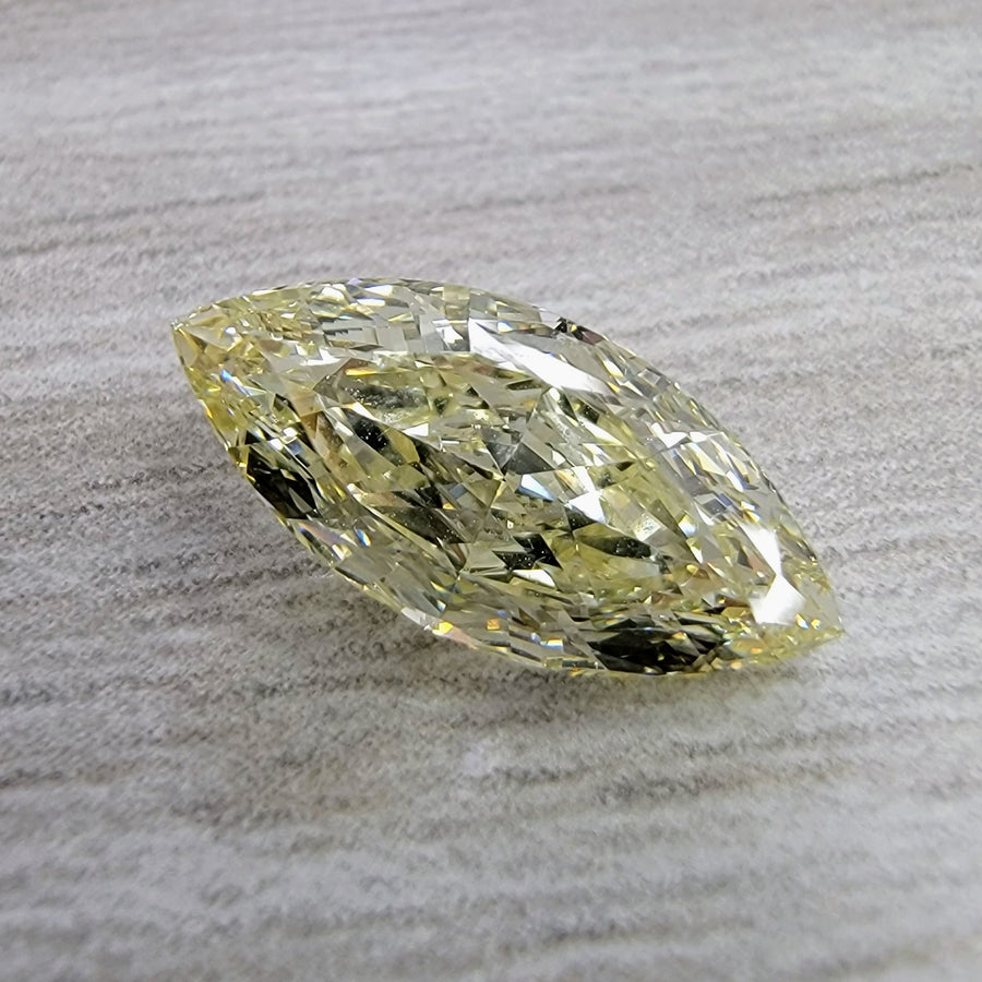 2.01ct Light Yellow Marquise Diamond VS2 GIA