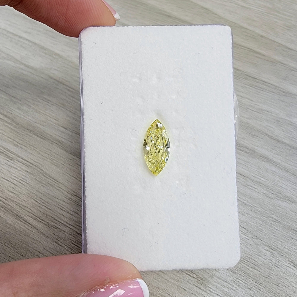 2.01ct Fancy Yellow Marquise Diamond SI1 GIA