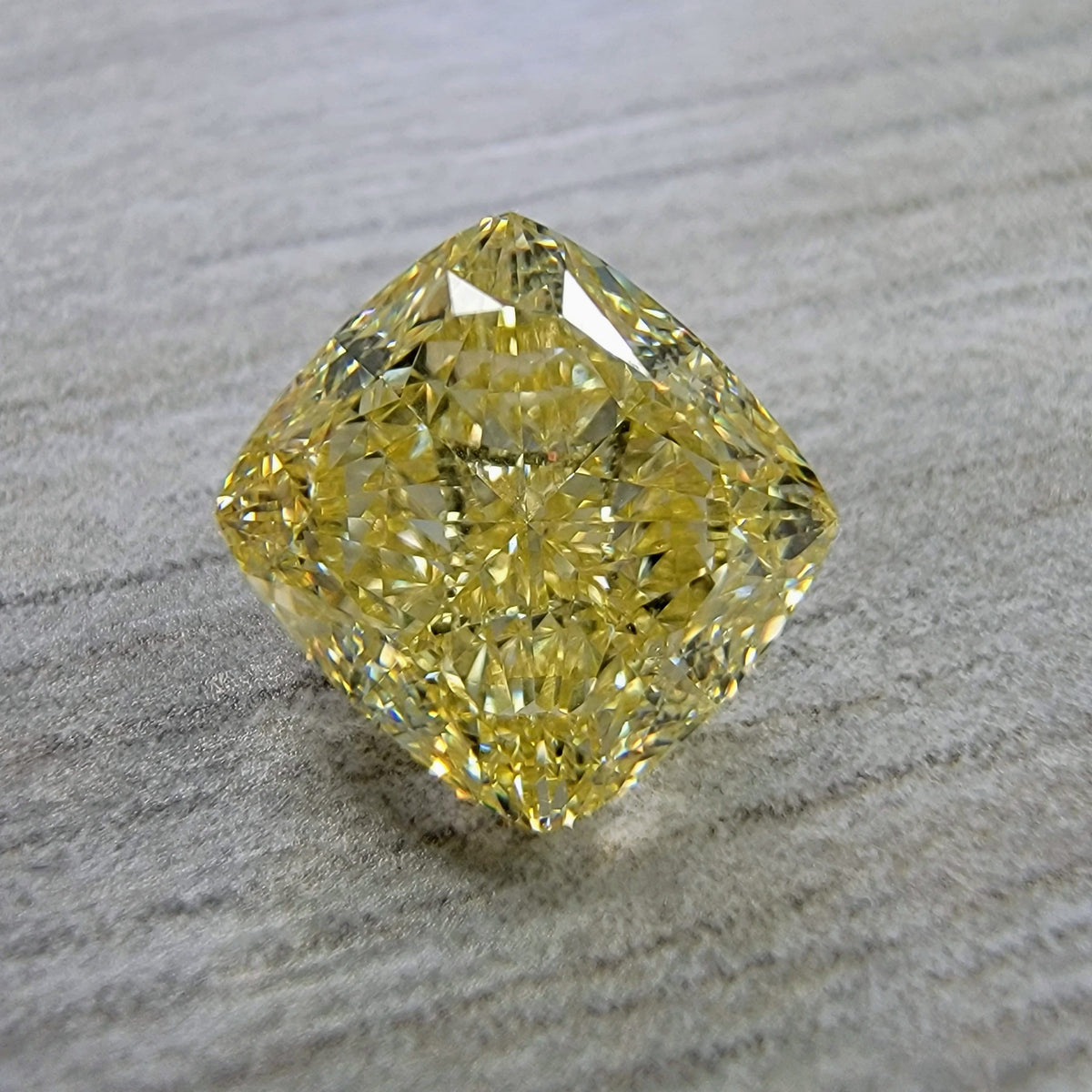 1.73ct Fancy Yellow Cushion Diamond VS2 GIA