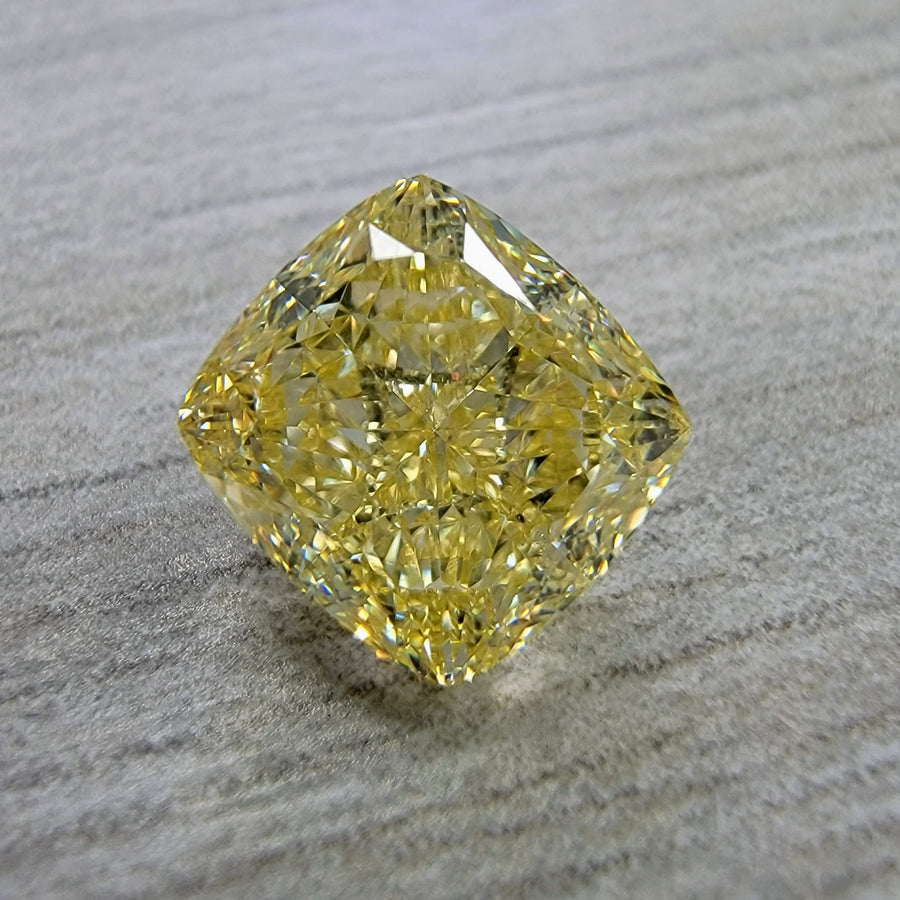 1.73ct Fancy Yellow Cushion Diamond VS2 GIA