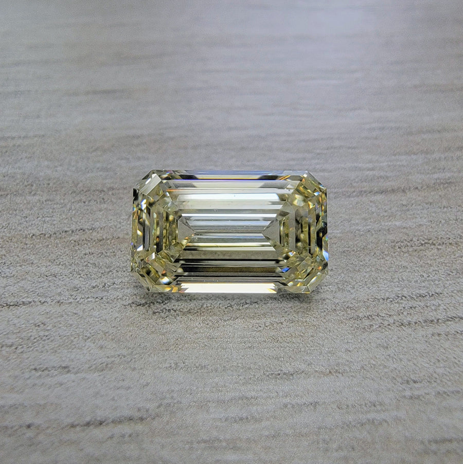 2.05ct Light Yellow Emerald-Cut Diamond SI1 GIA