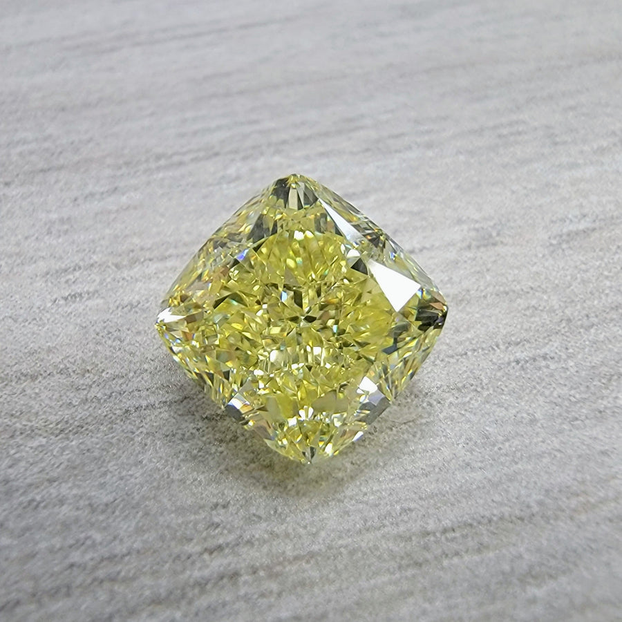 2.33ct Fancy Yellow Cushion VS1 Diamond GIA