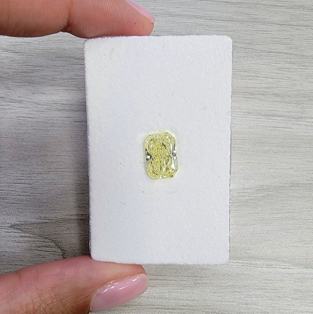 3.56ct Fancy Yellow Radiant Diamond VS2 GIA