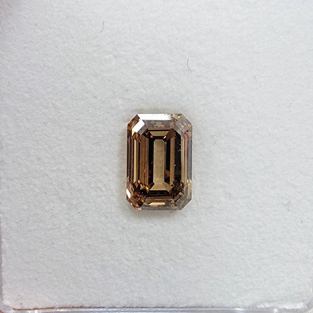 3.03ct Fancy Dark Yellowish Brown Emerald Diamond VS2 GIA