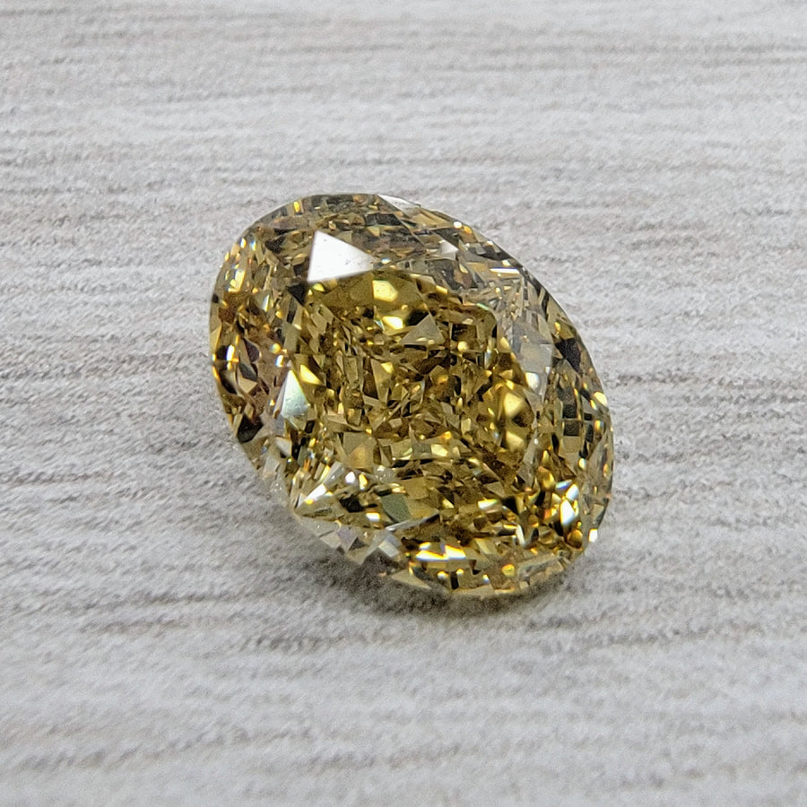 2.52ct Fancy Deep Brownish Yellow Oval Diamond VS2 GIA