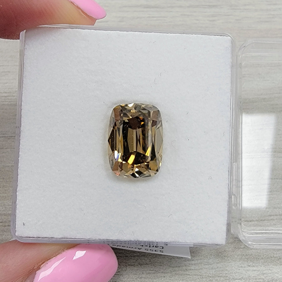 5.02ct Fancy Dark Yellowish Brown Elongated Old Mine Cushion Diamond SI1 GIA
