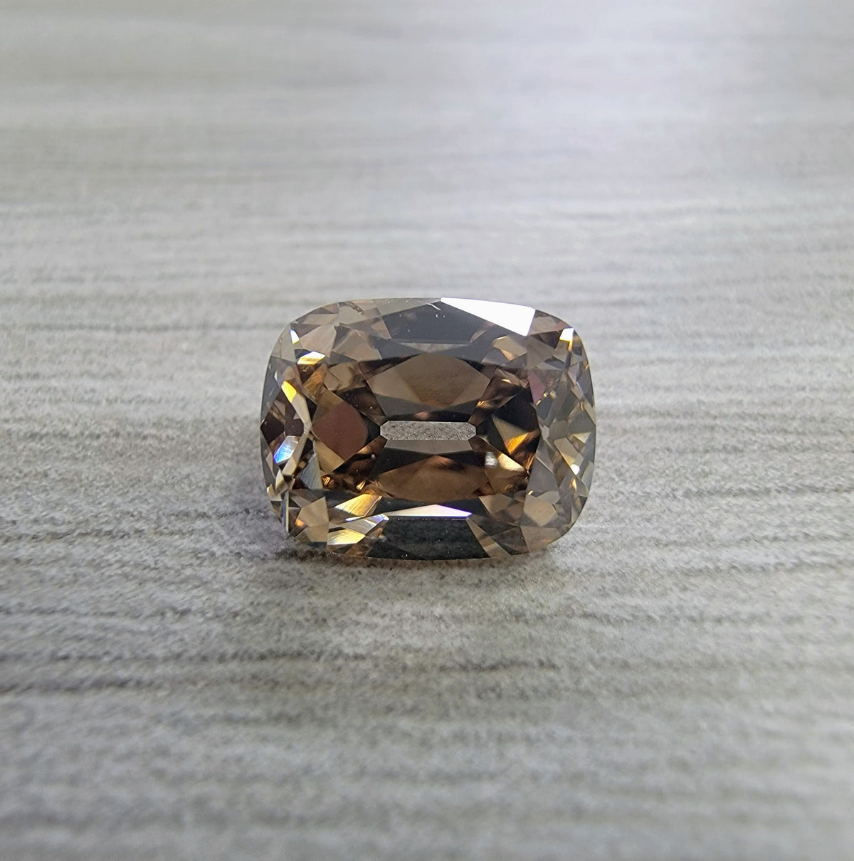 1.58ct Champagne Brown Old Mine Cushion Diamond VS1
