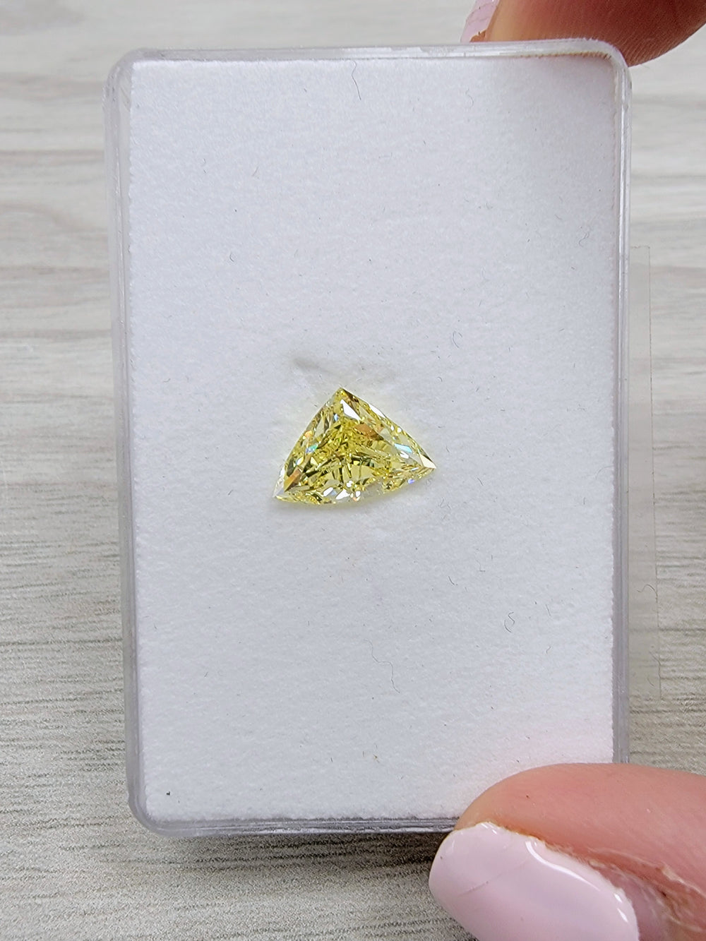 1.80ct Fancy Yellow Trillion Diamond VS1 GIA