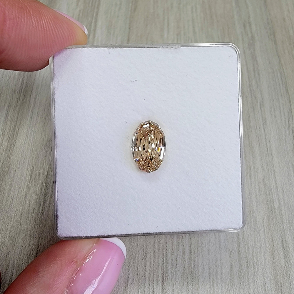 2.08ct Champagne Brown Step-Cut Oval Diamond