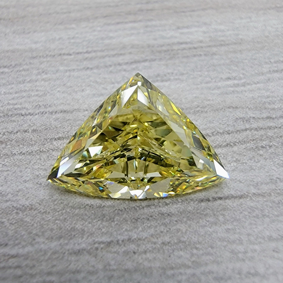 1.80ct Fancy Yellow Trillion Diamond VS1 GIA