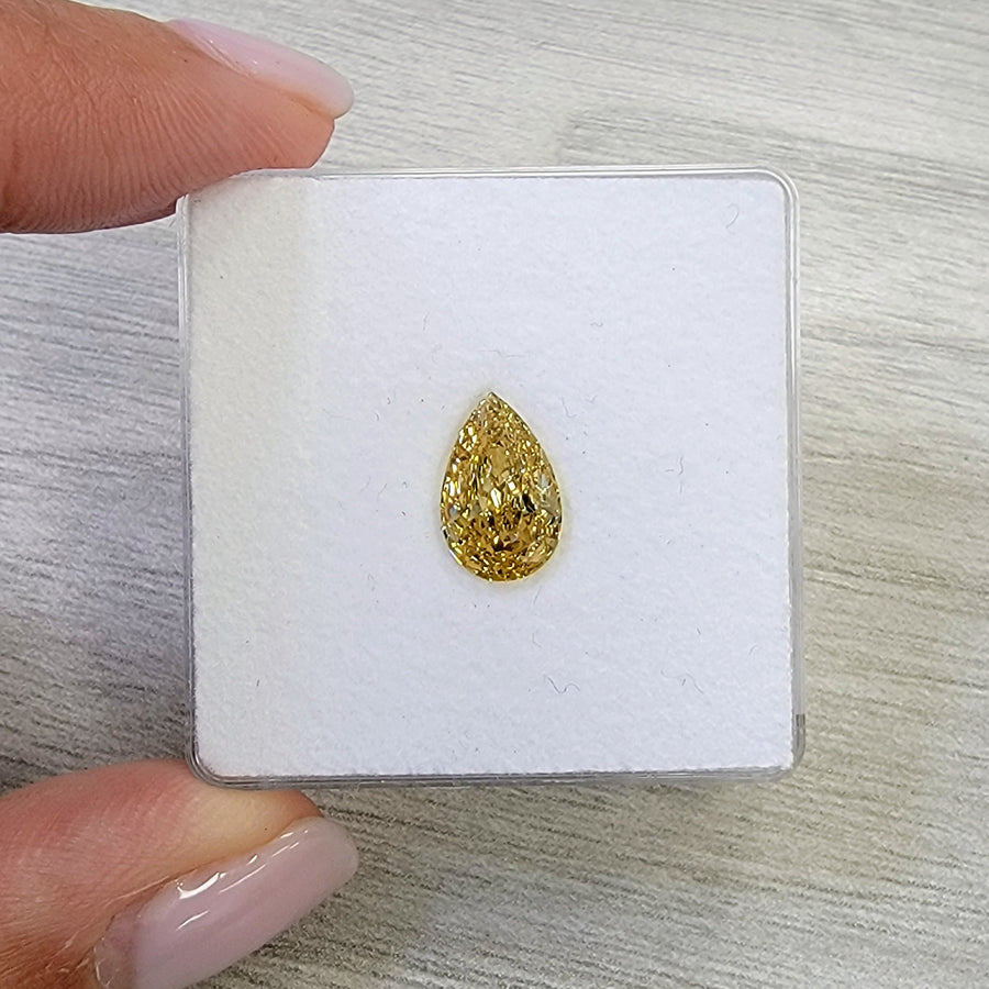 2.04ct Fancy Brownish Yellow Pear Diamond VS1 GIA