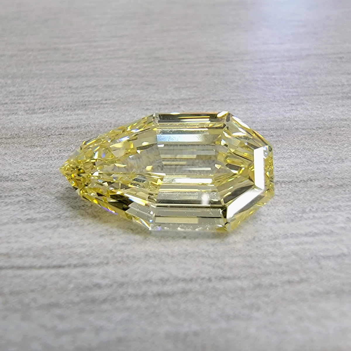 3.04ct Fancy Yellow Step-Cut Pear Diamond VVS2 GIA