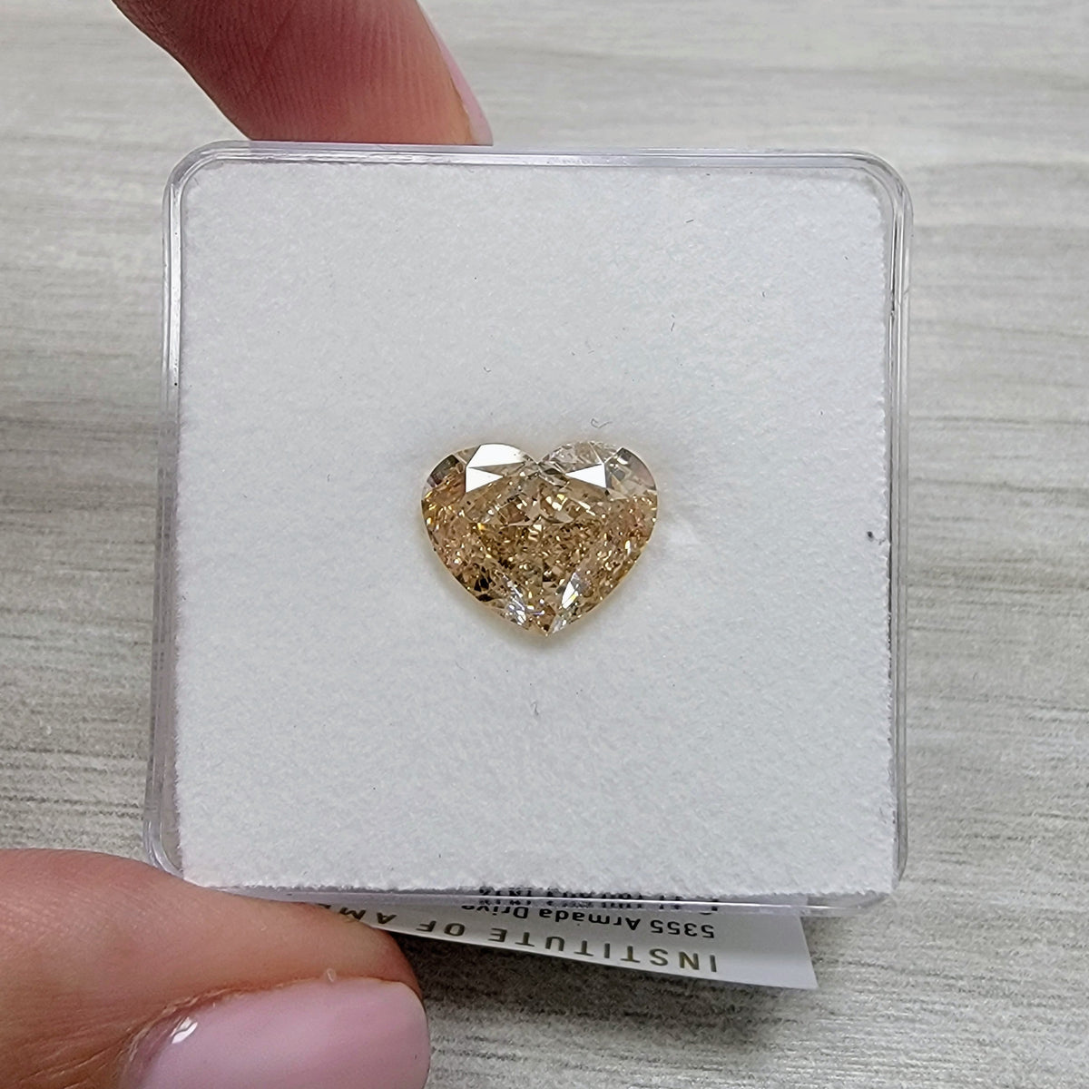 4.00ct Fancy Yellow-Brown Heart Diamond SI1 GIA