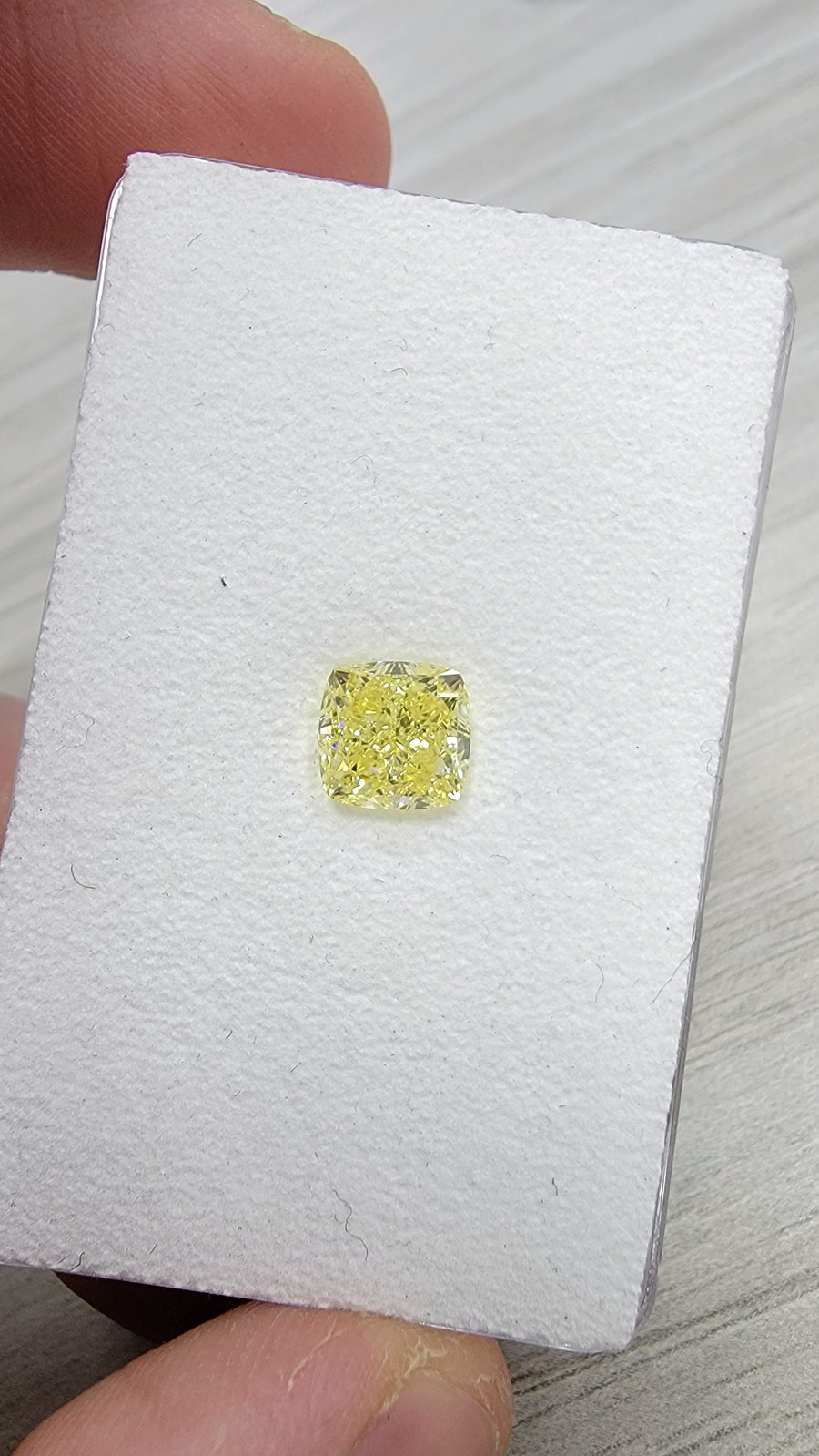 2.33ct Fancy Yellow Cushion VS1 Diamond GIA