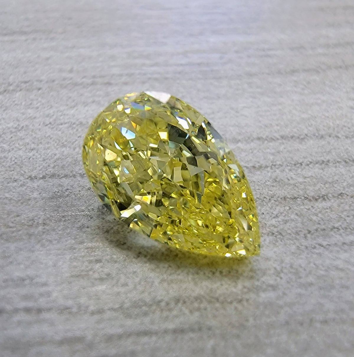 1.00ct Fancy Intense Yellow Pear Diamond SI1 GIA