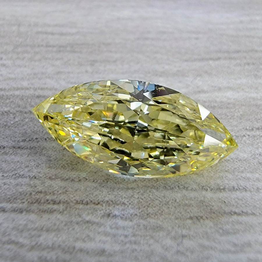 2.01ct Fancy Yellow Marquise Diamond SI1 GIA