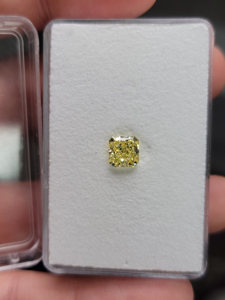 1.61ct Fancy Intense Yellow Radiant VS2 GIA - Namdar Diamonds