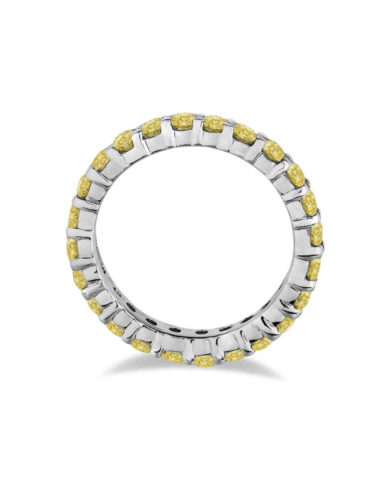 Yellow Diamond Round Eternity Band - Namdar Diamonds