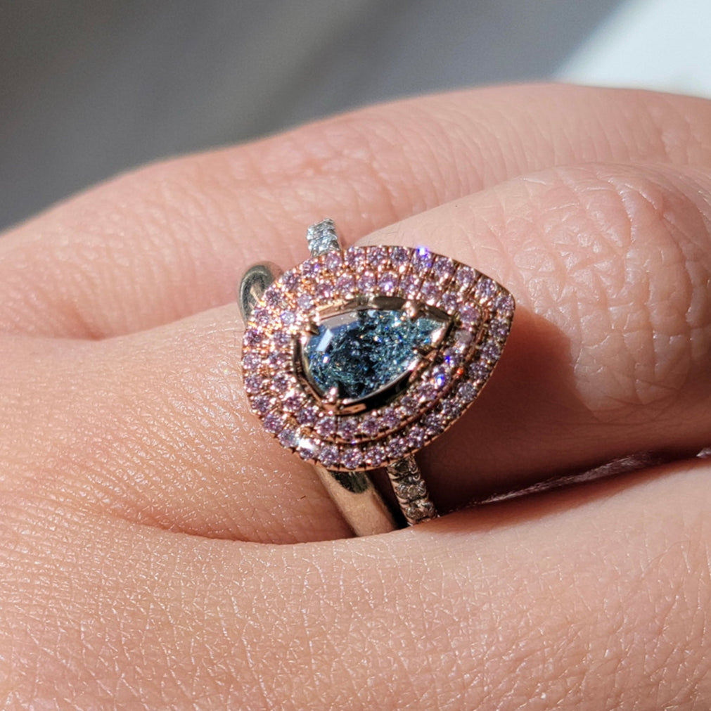 Blue Diamond Ring