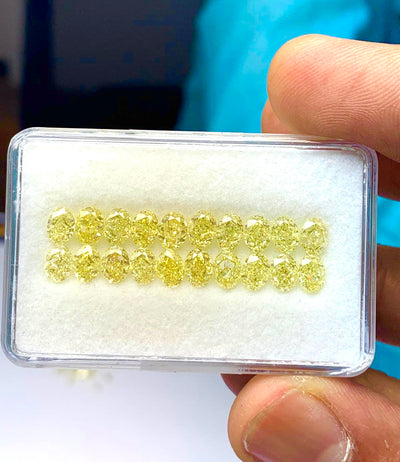 Yellow Diamond Oval Eternity Band - Namdar Diamonds
