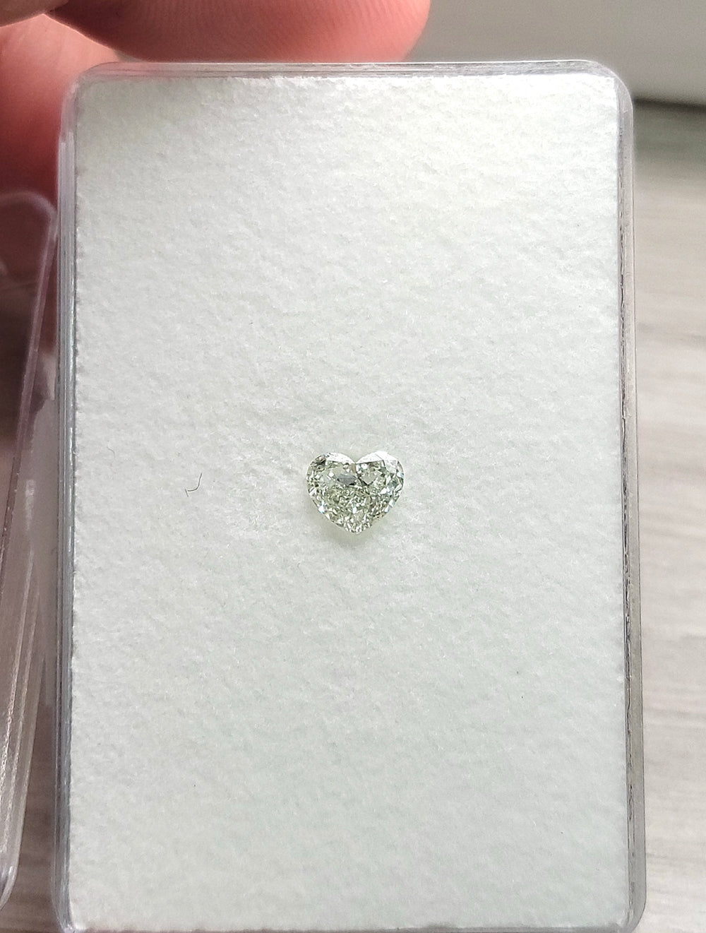 0.70ct Light Green Heart Diamond SI1 GIA
