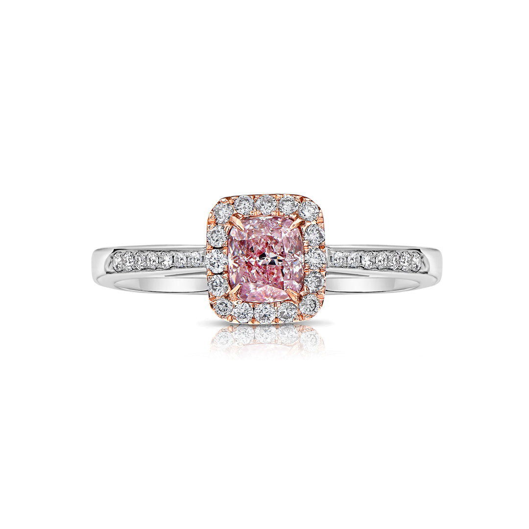 Cushion cut Pink Diamond Ring