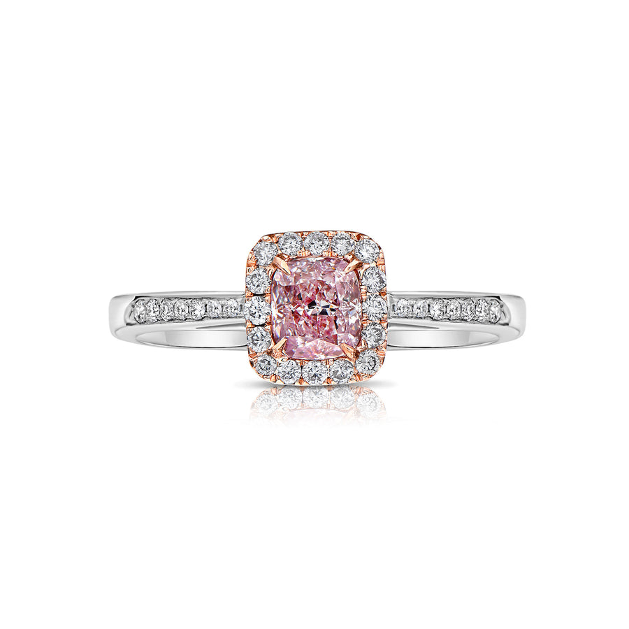 0.51ct Cushion Pink Diamond Ring GIA