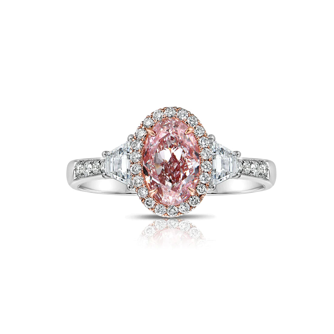1.23ct Oval Pink Diamond Ring