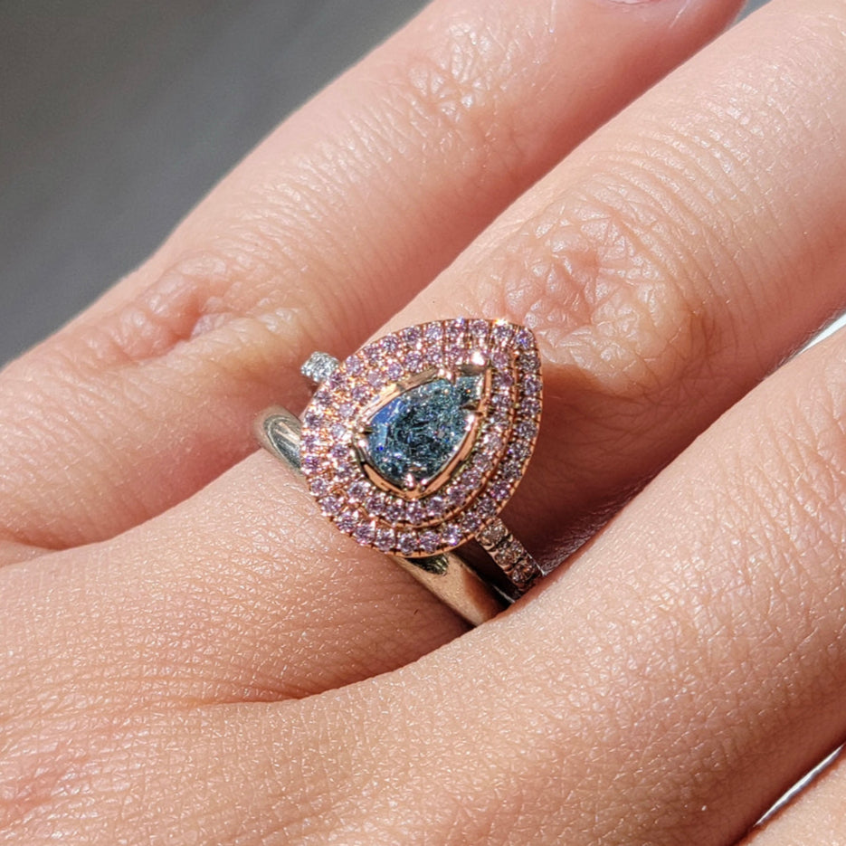 Blue Diamond Ring