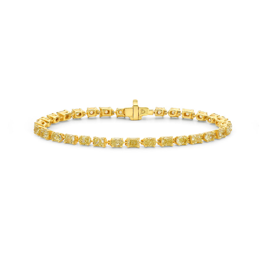 Fancy Yellow Mixed Shape Diamond Bracelet