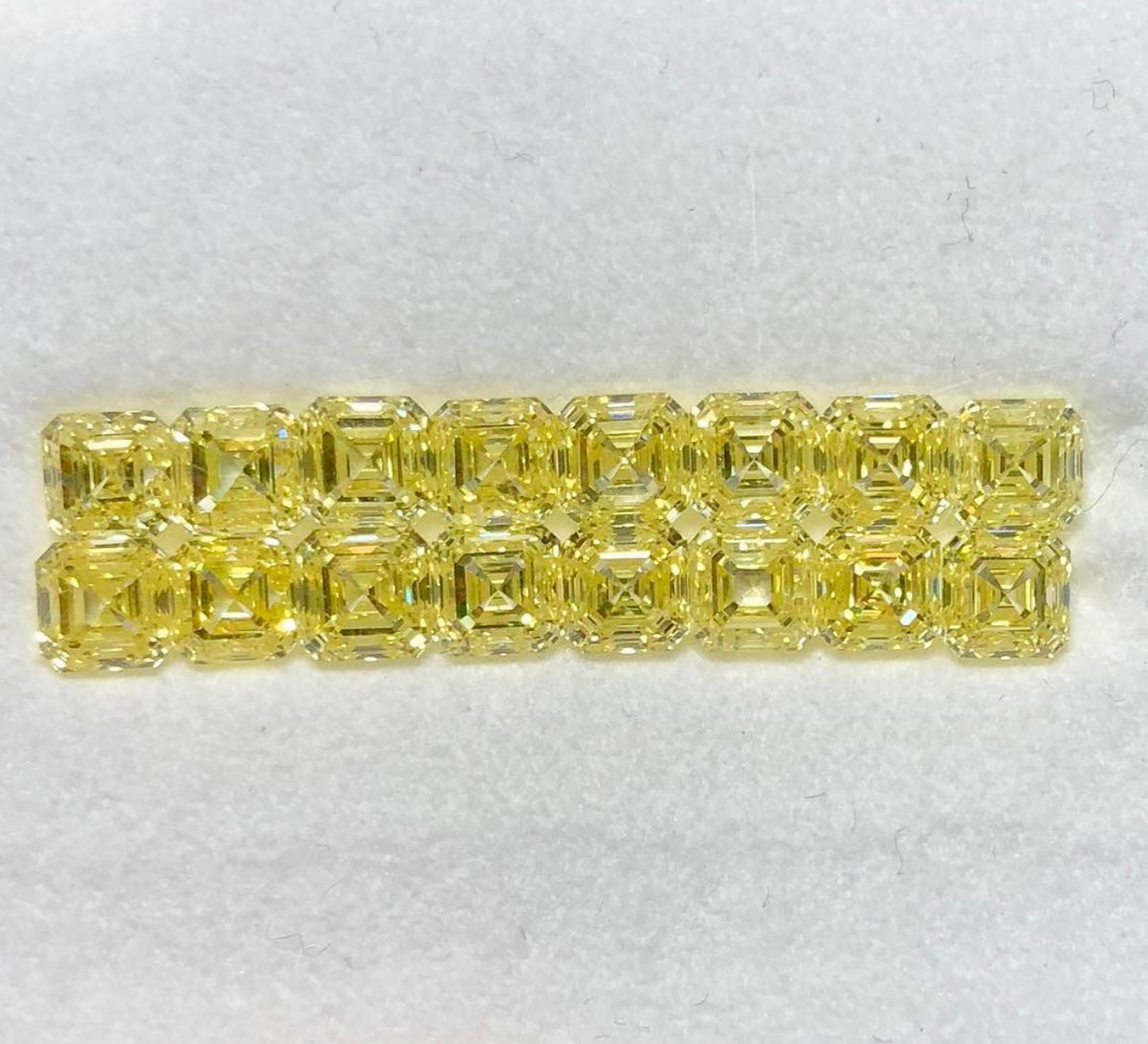 Fancy Yellow Asscher-Cut Diamond Eternity Band