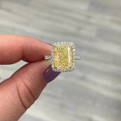 6.01ct Light Yellow Cushion VS1 GIA
